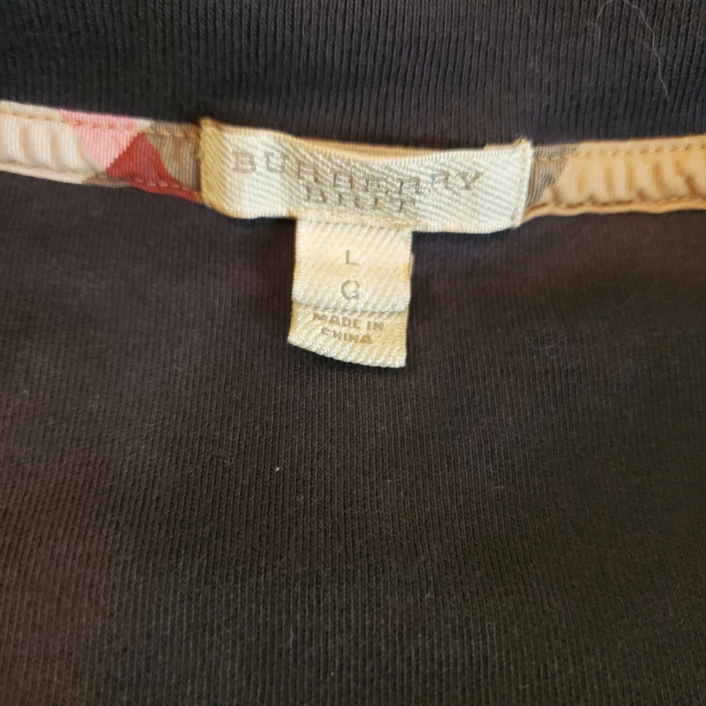 Burberry Black Pullover with Patterned Trim - image 3